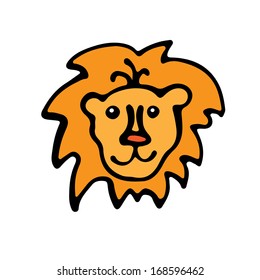 Friendly lion icon.