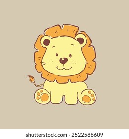 FRIENDLY LION ILLUSTRATION FOR KIDS
