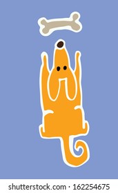 Friendly little dog. Drawing.