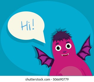 Friendly little monster
vector illustration