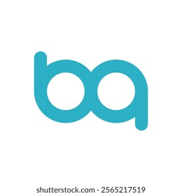 A friendly logo featuring the letters "B" and "Q" intertwined in unique style. conveys approachability, connection, and a community, suitable for business in education, social media, or entertainment