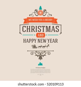 Friendly looking Christmas logo badge suitable for any kind of business during the holidays seasons with ornament decoration