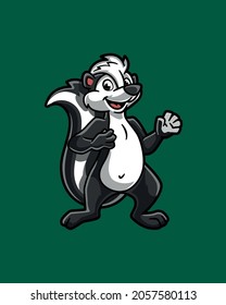 Friendly Lovable Skunk Mascot Character