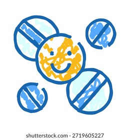 Microorganismo amigable con una cara sonriente que representa un microbioma intestinal saludable que mantiene a raya las bacterias dañinas, simbolizando los probióticos y la defensa del sistema inmunológico