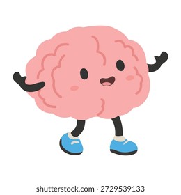 Una mascota de mente amigable que muestra emoción positiva, creatividad y personalidad juguetona para ideas de educación y arte creativo con temática de aprendizaje alegre