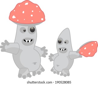 Friendly mushroom monsters