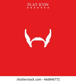 Friendly mutton chops style. Beard and mustache icon.