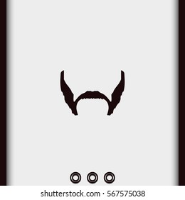 Friendly mutton chops style. Beard and mustache icon.