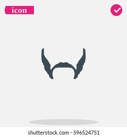 Friendly mutton chops style. Beard and mustache icon.