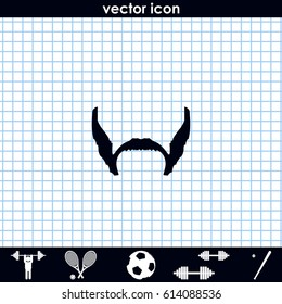 Friendly mutton chops style. Beard and mustache icon.