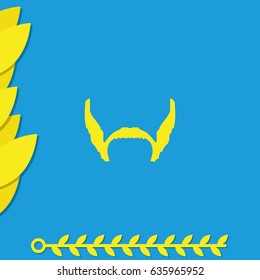Friendly mutton chops style. Beard and mustache icon.