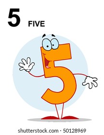 Friendly Number 5 Five Guy Text Stock Vector (Royalty Free) 50128969 ...