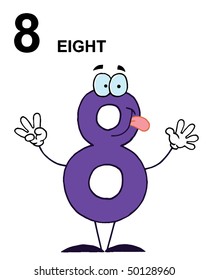 Friendly Number 8 Eight Guy With Text