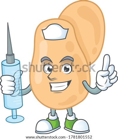 Friendly Nurse sarcina mascot design style using syringe. Vector illustration Stock photo © 