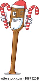 Friendly oars dressed in Santa Cartoon character with Christmas candies