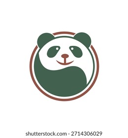 Freundliches Panda Yin Yang Logo Design