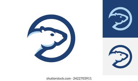 Friendly Polar Bear mascot logo. The design is modern and combines the bear head and circle.