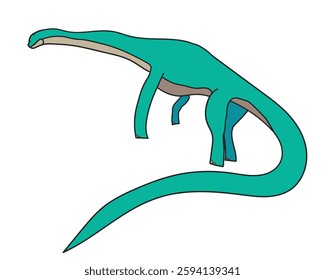 Friendly Prehistoric Dinosaur with white Background