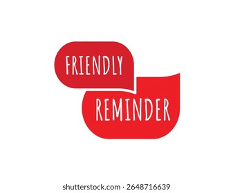 texto de lembrete amigável no plano de fundo branco