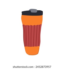 friendly reusable coffee cup cartoon. sustainable travel, hot drink, morning to friendly reusable coffee cup sign. isolated symbol vector illustration