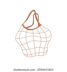 friendly reusable grocery bag cartoon. sustainable tote, shopping environment, free canvas friendly reusable grocery bag sign. isolated symbol vector illustration