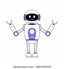 A friendly robot assistant with a sleek, modern design, ready to help with tasks and provide support.