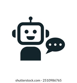 Friendly robot chatting and expressing artificial intelligence