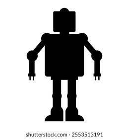 Friendly Robot with Metallic Body in a Futuristic Setting