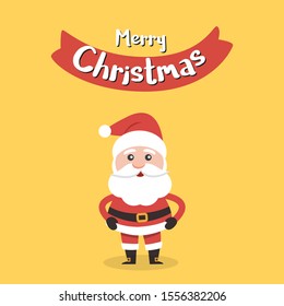 Friendly Santa Claus wishing merry christmas. 