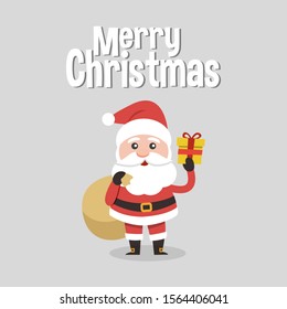 Friendly Santa Claus wishing merry christmas. 