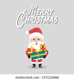 Friendly Santa Claus wishing merry christmas. 