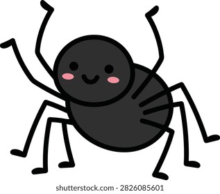 Friendly small black spider