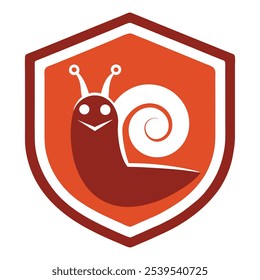 friendly snail mascot logo Illustration