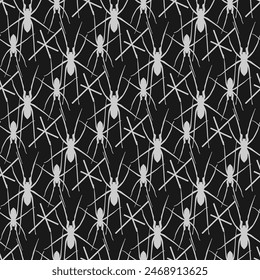 Friendly Spiders Seamless Vector Pattern Design