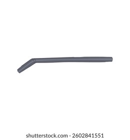 friendly stainless steel straw cartoon. metal drink, sustainable lasting, environment clean friendly stainless steel straw sign. isolated symbol vector illustration