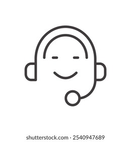 Friendly stroke icon in black
