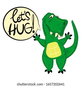 Dinosaur Hug Images, Stock Photos & Vectors | Shutterstock