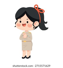 A friendly uniformed figure representing public duty authority courtesy cultural values administration roles and positive civic communication moments
