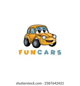 Friendly Vehicle Logo. Kids and Family Oriented vector Design
