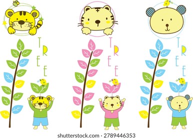 Friendly wild animals tiger