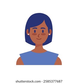 Friendly Woman Character Vector Illustration