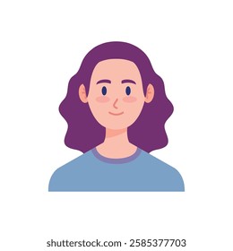 Friendly Woman Character Vector Illustration