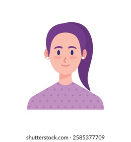 Friendly Woman Character Vector Illustration