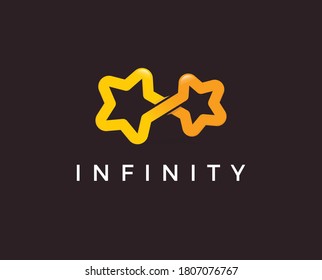 Friendly yellow Star Logo abstract design vector template. Award Success Logotype concept icon.