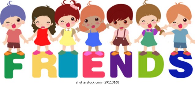 Friends Stock Vector Royalty Free 29113168 Shutterstock