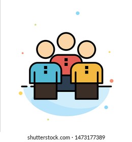 Friends, Business, Group, People, Protection, Team, Workgroup Abstract Flat Color Icon Template