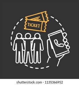 Friends chalk concept icon. Male friendship idea. Rest. Vector isolated chalkboard illustration