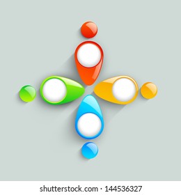 Friends circle, Happy Friendship Day concept.
