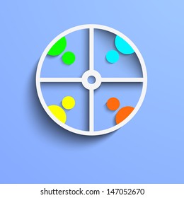 Friends circle on abstract blue background for happy friendship day.