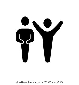 Friends Concept Line-Symbol. Einfache Elementdarstellung. freundes Konzept Umrisssymbol Design.